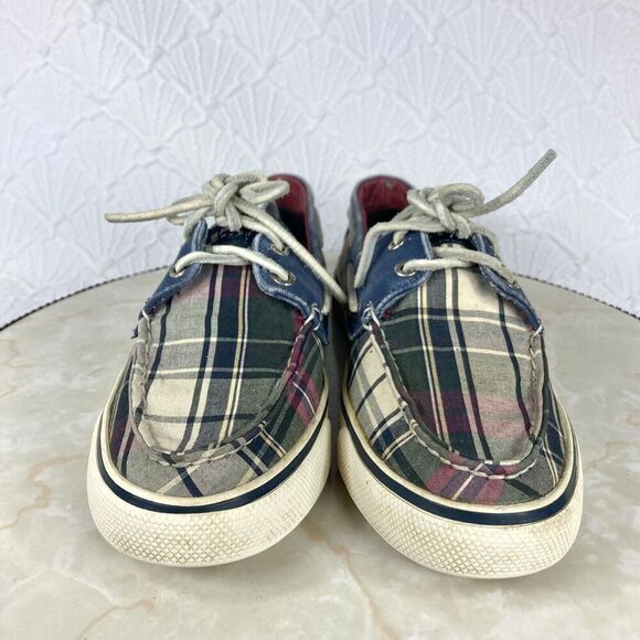 Sperry Top Sider Shoes Womens Size 7.5 Plaid Bahama II Kick Back Casual Loafers - Picture 3 of 12